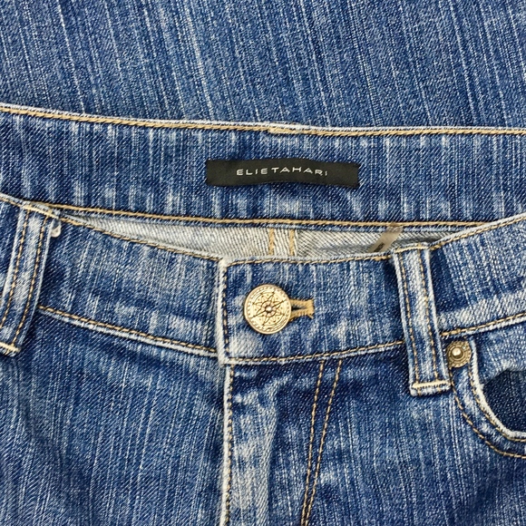 ELIE TAHARI Medium Wash Flare Jeans Size 8 - Picture 3 of 8